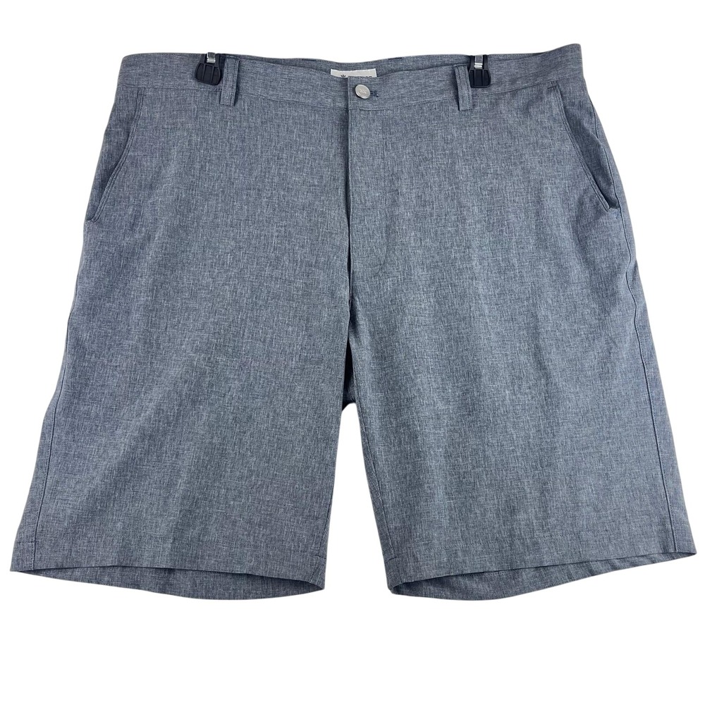 Peter Millar Crown Chino Golf Shorts Mens 38 Gray Stretch Performance